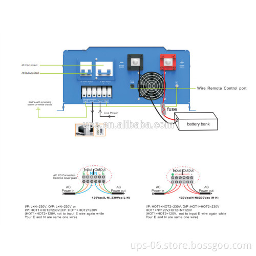 CE approval Pure sine wave power inverter 10kw with charger